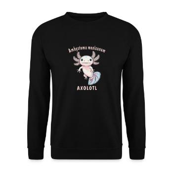 Axolotl.png - Sweat-shirt Unisexe - noir - Devant - Alina (178cm) & Michal (187cm)
