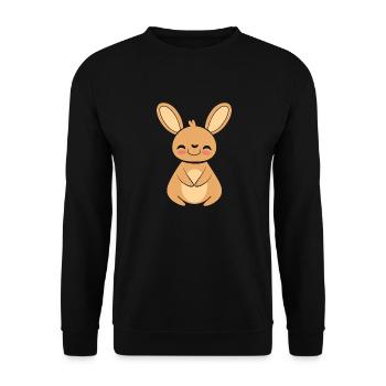 Wallaby - Unisex Pullover - Schwarz - Vorne - Alina (178cm) & Michal (187cm)