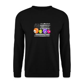 Bingo fun with American flair - Unisex Sweatshirt - black - Front - Alina (178cm) & Michal (187cm)