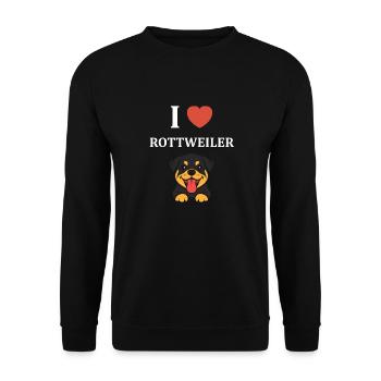 Rottweiler - Unisex Sweatshirt - black - Front - Alina (178cm) & Michal (187cm)