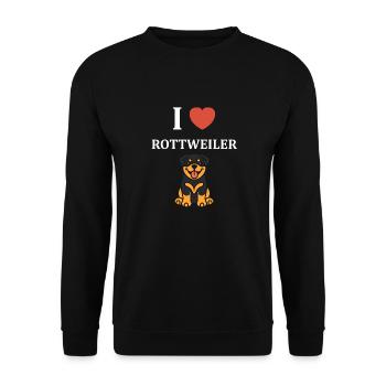 Rottweiler - Unisex Sweatshirt - black - Front - Alina (178cm) & Michal (187cm)