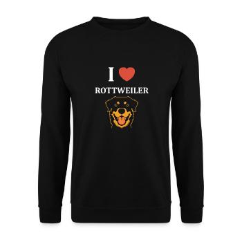 Rottweiler - Unisex Sweatshirt - black - Front - Alina (178cm) & Michal (187cm)
