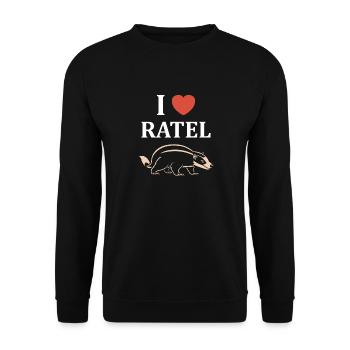 Honey badger - Unisex Sweatshirt - black - Front - Alina (178cm) & Michal (187cm)