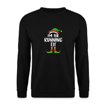 I'm The Running Elf Shirt Matching Family - Unisex Sweatshirt - black - Front - Alina (178cm) & Michal (187cm)