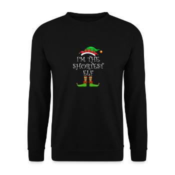 I'm The Shortest Elf Shirt Matching Family - Unisex Sweatshirt - black - Front - Alina (178cm) & Michal (187cm)