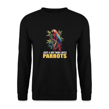 Parrot Parrot Parrot - Unisex Sweatshirt - black - Front - Alina (178cm) & Michal (187cm)