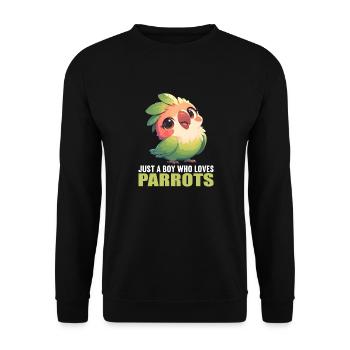Parrot Parrot Parrot - Unisex Sweatshirt - black - Front - Alina (178cm) & Michal (187cm)