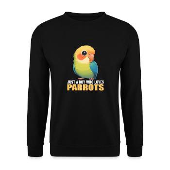 Parrot Parrot Parrot - Unisex Sweatshirt - black - Front - Alina (178cm) & Michal (187cm)