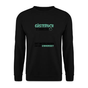 Livre d’or 7 Signe d’anniversaire pour enfants - Sweat-shirt Unisexe - noir - Devant - Alina (178cm) & Michal (187cm)