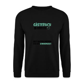 Livre d’or 8 Signe d’anniversaire pour enfants - Sweat-shirt Unisexe - noir - Devant - Alina (178cm) & Michal (187cm)