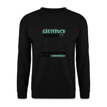 Livre d’or 6 Signe d’anniversaire pour enfants - Sweat-shirt Unisexe - noir - Devant - Alina (178cm) & Michal (187cm)