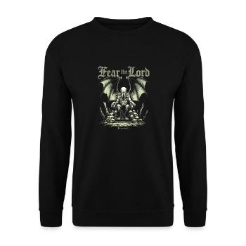 Cthulhu Mythos, Fear The Lord, Vintage Cthulhu - Unisex Sweatshirt - black - Front - Alina (178cm) & Michal (187cm)