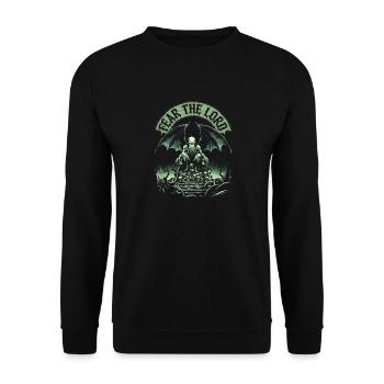 Cthulhu, Fear The Lord, Old One Cthulhu Mythos - Unisex Sweatshirt - black - Front - Alina (178cm) & Michal (187cm)