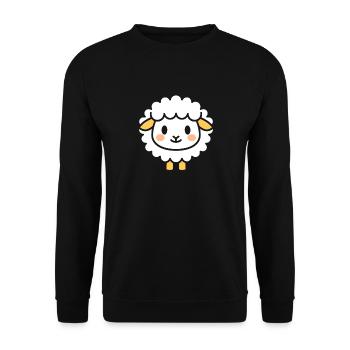 Schaf - Unisex Pullover - Schwarz - Vorne - Alina (178cm) & Michal (187cm)