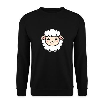 Schaf - Unisex Pullover - Schwarz - Vorne - Alina (178cm) & Michal (187cm)