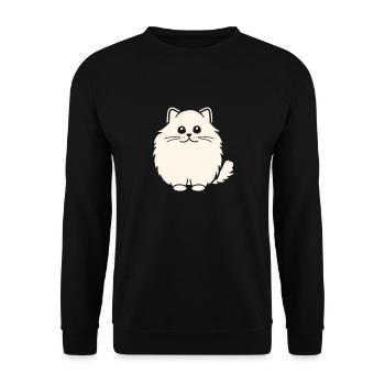 Persian cat - Unisex Sweatshirt - black - Front - Alina (178cm) & Michal (187cm)