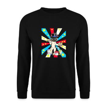Artiste Chat Chats Peintre Art - Sweat-shirt Unisexe - noir - Devant - Alina (178cm) & Michal (187cm)
