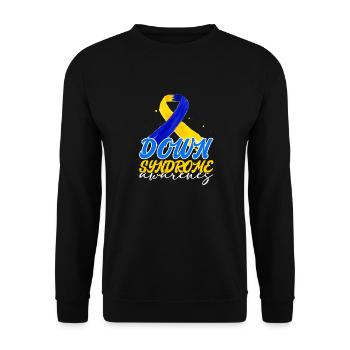 Down syndrome day cohesion - Unisex Sweatshirt - black - Front - Alina (178cm) & Michal (187cm)