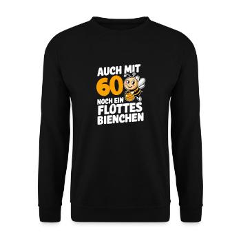 &0. Geburtstag &0 Jahre Flottes Bienchen Frau - Unisex Pullover - Schwarz - Vorne - Alina (178cm) & Michal (187cm)