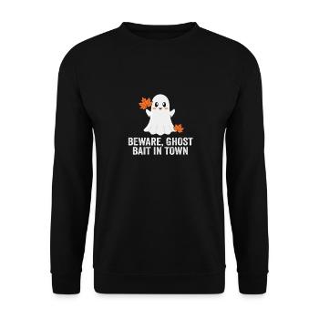 Beware Ghost Bait In Town Spooky - Unisex Sweatshirt - black - Front - Alina (178cm) & Michal (187cm)