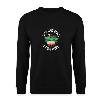 Just One More Plant I Promise Botanical Gardening - Unisex Sweatshirt - black - Front - Alina (178cm) & Michal (187cm)