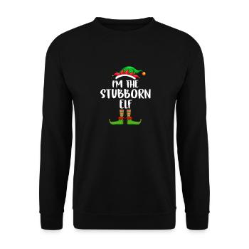 Je suis l’elfe têtu chemise assortie famille - Sweat-shirt Unisexe - noir - Devant - Alina (178cm) & Michal (187cm)