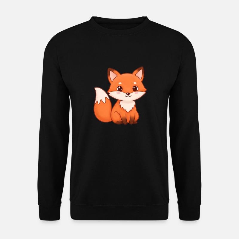 Tier Cartoon Fuchs - Unisex Pullover - Schwarz