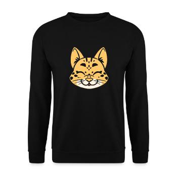 Serval - Unisex Pullover - Schwarz - Vorne - Alina (178cm) & Michal (187cm)