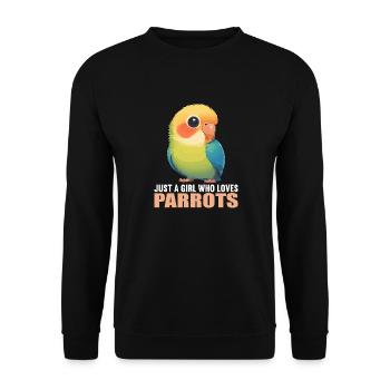 Parrot Parrot Parrot - Unisex Sweatshirt - black - Front - Alina (178cm) & Michal (187cm)