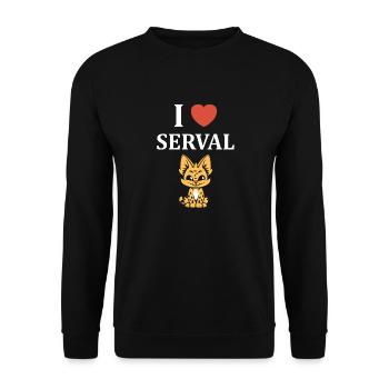 Serval - Unisex Pullover - Schwarz - Vorne - Alina (178cm) & Michal (187cm)