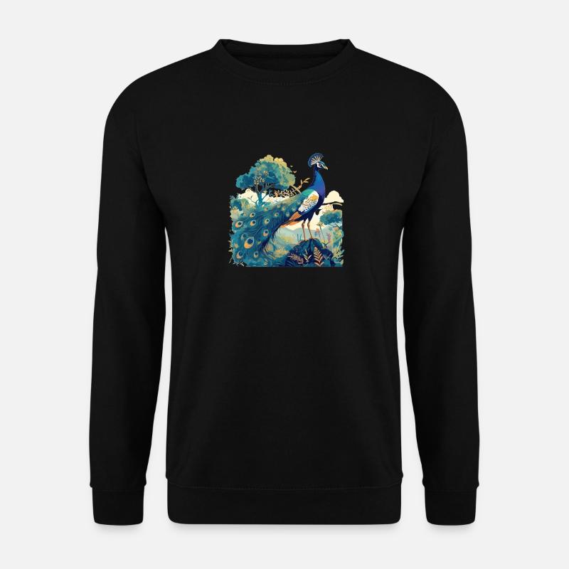 Peacocks Peacock - Unisex Sweatshirt - black