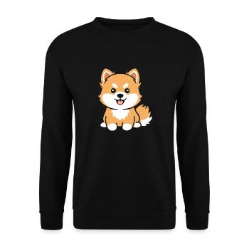 Pomsky - Unisex Pullover - Schwarz - Vorne - Alina (178cm) & Michal (187cm)