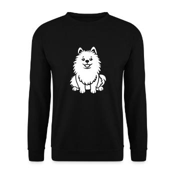 Pomsky - Unisex Pullover - Schwarz - Vorne - Alina (178cm) & Michal (187cm)