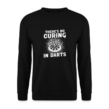 Dart Dartspieler Dartspiel Herren - Unisex Pullover - Schwarz - Vorne - Alina (178cm) & Michal (187cm)
