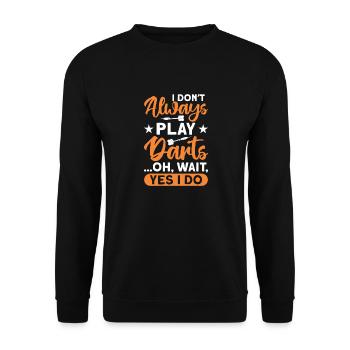 Dart Dartspieler Dartspiel Herren - Unisex Pullover - Schwarz - Vorne - Alina (178cm) & Michal (187cm)