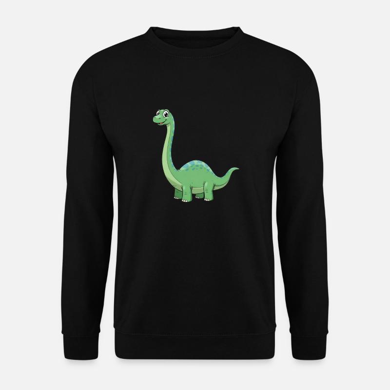 Dino Cartoon Diplodocus - Unisex Pullover - Schwarz