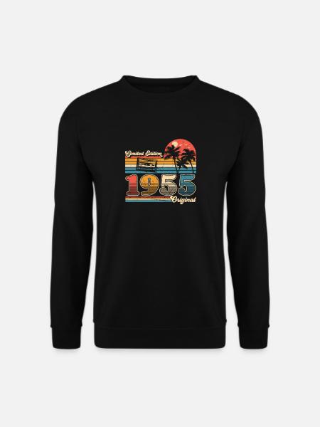 70. Geburtstag 70 Jahre Jahrgang 1955 Mann Frau - Unisex Pullover - Schwarz