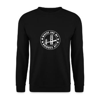 Ingénieur des ponts Construction de ponts - Sweat-shirt Unisexe - noir - Devant - Alina (178cm) & Michal (187cm)