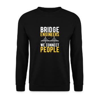 Ingénieur des ponts Construction de ponts - Sweat-shirt Unisexe - noir - Devant - Alina (178cm) & Michal (187cm)
