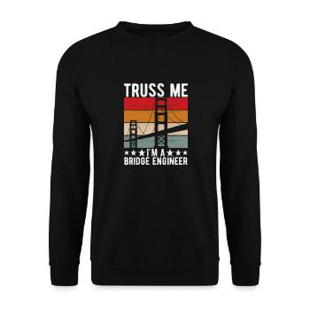 Ingénieur des ponts Construction de ponts - Sweat-shirt Unisexe - noir - Devant - Alina (178cm) & Michal (187cm)