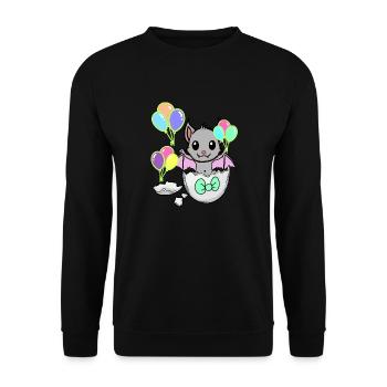 Bébé Enfant Naissance Chauve-souris Fantasy Oeuf Oeufs - Sweat-shirt Unisexe - noir - Devant - Alina (178cm) & Michal (187cm)