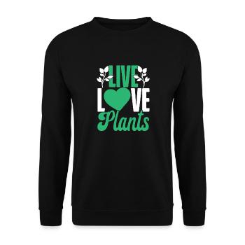 Amateur de plantes jardinier fille vivre - Sweat-shirt Unisexe - noir - Devant - Alina (178cm) & Michal (187cm)