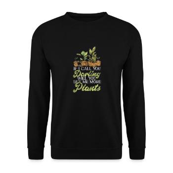 Amateur de plantes jardinant si j’appelle - Sweat-shirt Unisexe - noir - Devant - Alina (178cm) & Michal (187cm)