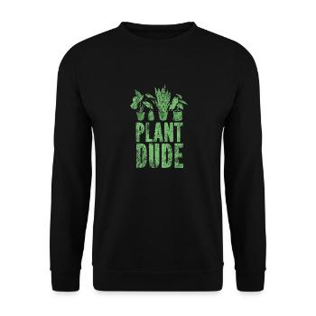 Plant Lover Gardening Plant Dude - Unisex Pullover - Schwarz - Vorne - Alina (178cm) & Michal (187cm)