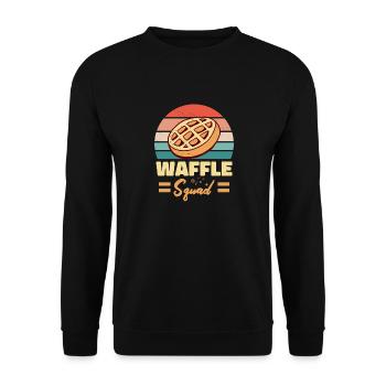 Waffle Squad Breakfast Pancakes Baking Fans - Unisex Sweatshirt - black - Front - Alina (178cm) & Michal (187cm)