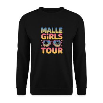 Visite de Malle Girls - Sweat-shirt Unisexe - noir - Devant - Alina (178cm) & Michal (187cm)