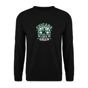 Chicago Goes Green - Unisex Sweatshirt - black - Front - Alina (178cm) & Michal (187cm)