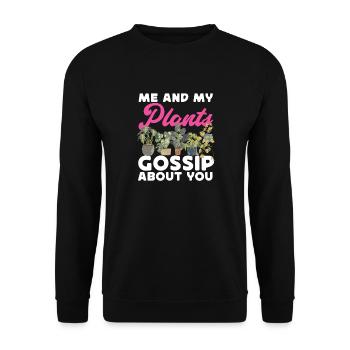 Amoureux des plantes Jardiner Moi Et Mon - Sweat-shirt Unisexe - noir - Devant - Alina (178cm) & Michal (187cm)
