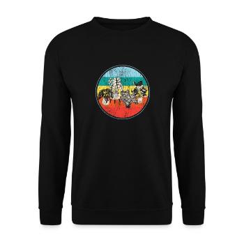 Amoureux des plantes jardinage rétro - Sweat-shirt Unisexe - noir - Devant - Alina (178cm) & Michal (187cm)
