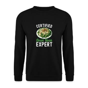 Casserole de haricots verts - Sweat-shirt Unisexe - noir - Devant - Alina (178cm) & Michal (187cm)